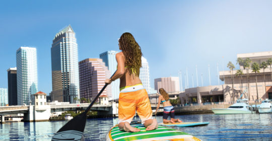Paddle boarding in Tampa Bay
