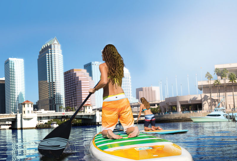 Paddle boarding in Tampa Bay